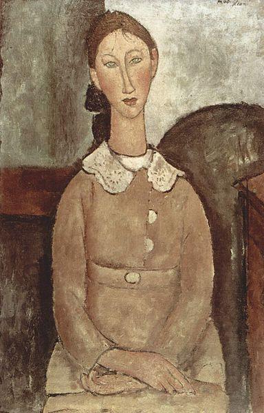 Amedeo Modigliani Madchen in gelben Kleid oil painting picture